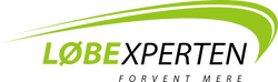 Logo af Løbexperten, en Løbebutik i Odense som udfører løbetest