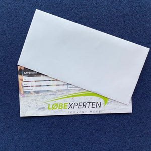 Gavekort sendt med posten